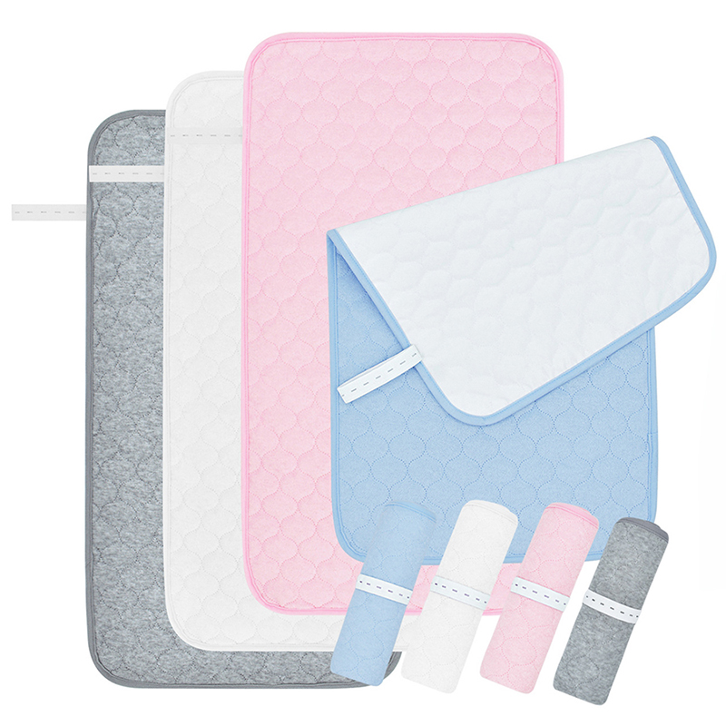 Changing Table Topper - แผ่นซับน้ำใช้ซ้ำได้, แผ่นซับสี่เหลี่ยมผืนผ้ากันลื่นขนาด26.5*14.3นิ้วสำหรับเปลเด็ก