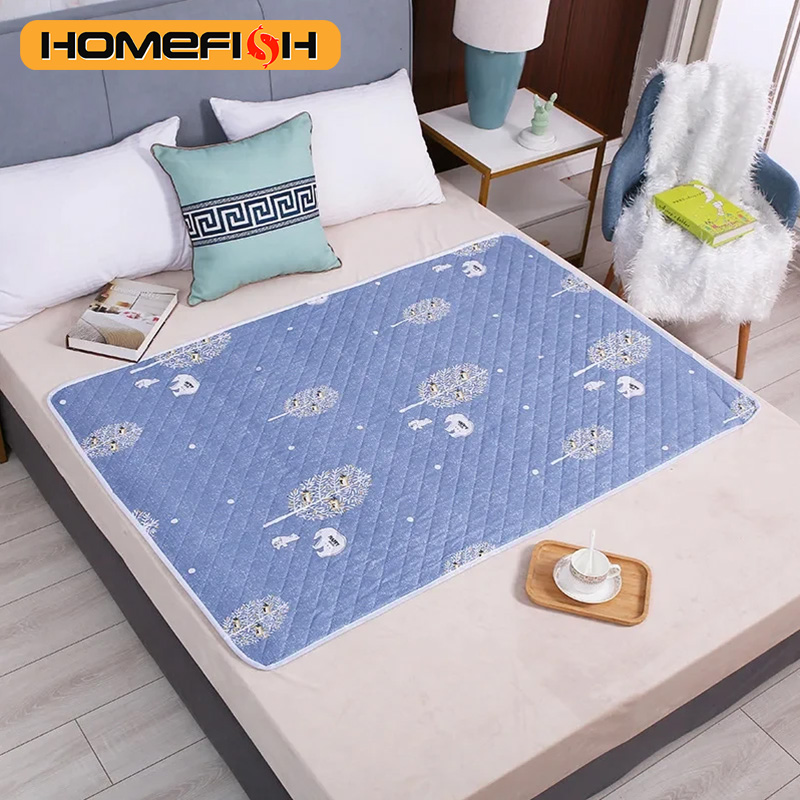 Changing Table Topper - แผ่นรองกันฉี่ HOMEFISH สำหรับเด็กทารกและเด็กเล็ก ลายการ์ตูนน่ารัก ป้องกันที่นอน ผ้ารองซับฉี่