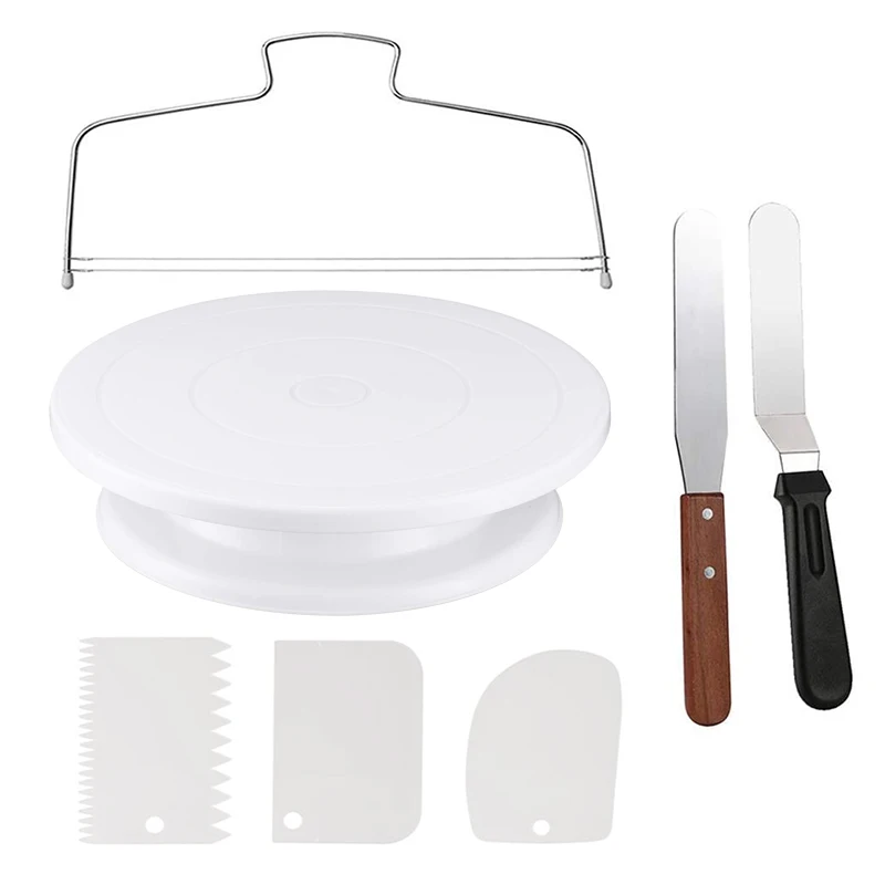 Changing Table Topper - 11 นิ้วเค้ก Turntable ชุด Icing Smoother
