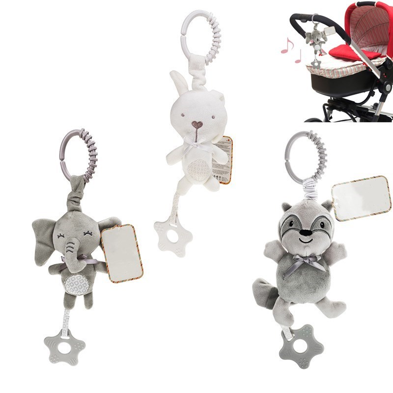 Baby Nursery Trolley - นุ่มทารกเปลเตียงรถเข็นเด็กมือถือแขวน Rattle ของเล่นเด็กกระต่ายช้างแมวของเล่นรถเข็น 0-12 ทารกแรกเกิดตุ๊กตาการศึกษา
