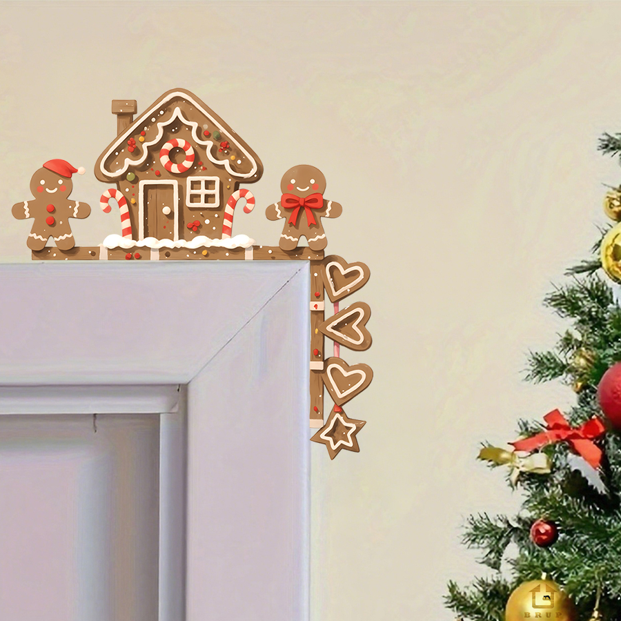 Baby Nursery Room - บ้านขนมปังขิง&แมนคริสต์มาสสติ๊กเกอร์ติดผนังไวนิลที่ถอดออกได้สำหรับเด็กห้องนอนเด็กห้องนอนเนอสเซอรี่ตกแต่งผนังรูปลอก
