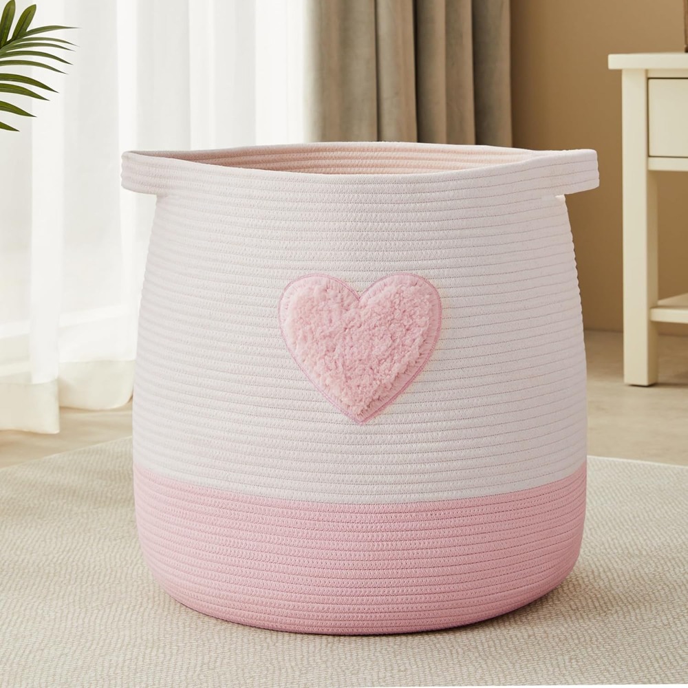 Baby Nursery Hamper - สีชมพูตะกร้าซักผ้า Hamper สําหรับเด็กผู้หญิงผ้าห่มตะกร้าสีชมพูเด็กทารก Hamper สําหรับห้องนอนขนาดใหญ่