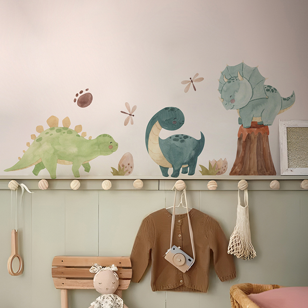 Baby Nursery Set Furniture - สติ๊กเกอร์ติดผนังรูปไดโนเสาร์สติกเกอร์ผนังตัวอักษรไดโนเสาร์เครื่องตกแต่งฝาผนังสำหรับเด็กผู้ชายเด็กเล็กเด็กผู้หญิงสถานที่เลี้ยงเด็กเด็กทารกห้องนอนห้องนั่งเล่นห้องเรียน