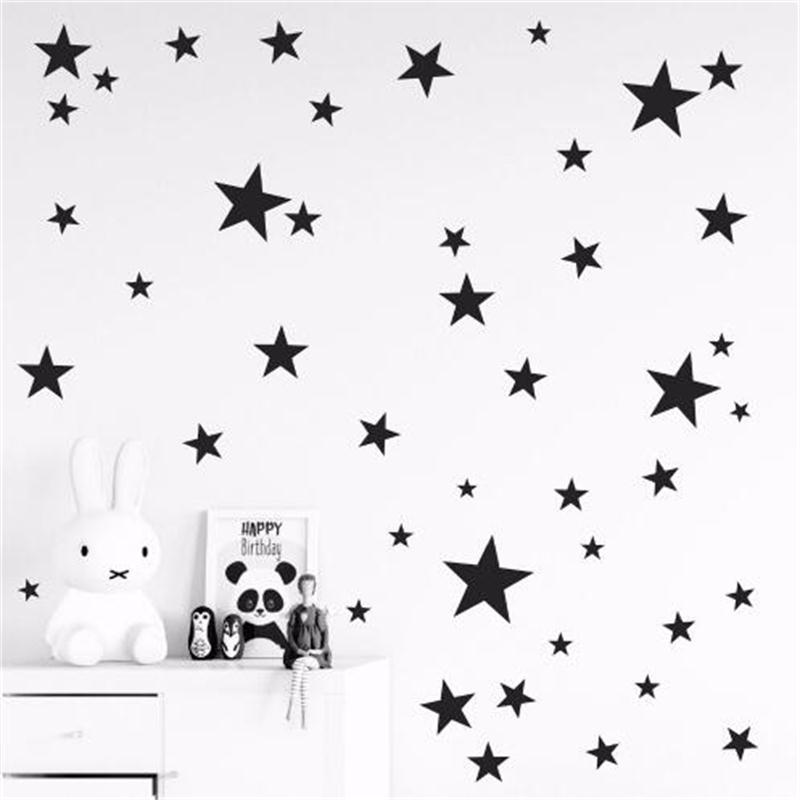 Baby Nursery Set Furniture - ใหม่ 45/24 ชิ้นการ์ตูนสติ๊กเกอร์ติดผนังลายดาวสำหรับห้องเด็กตกแต่งบ้านดาวดวงเล็กๆสติ๊กเกอร์ติดผนังเด็กเนอสเซอรี่ DIY ไวนิลอาร์ตมURAL