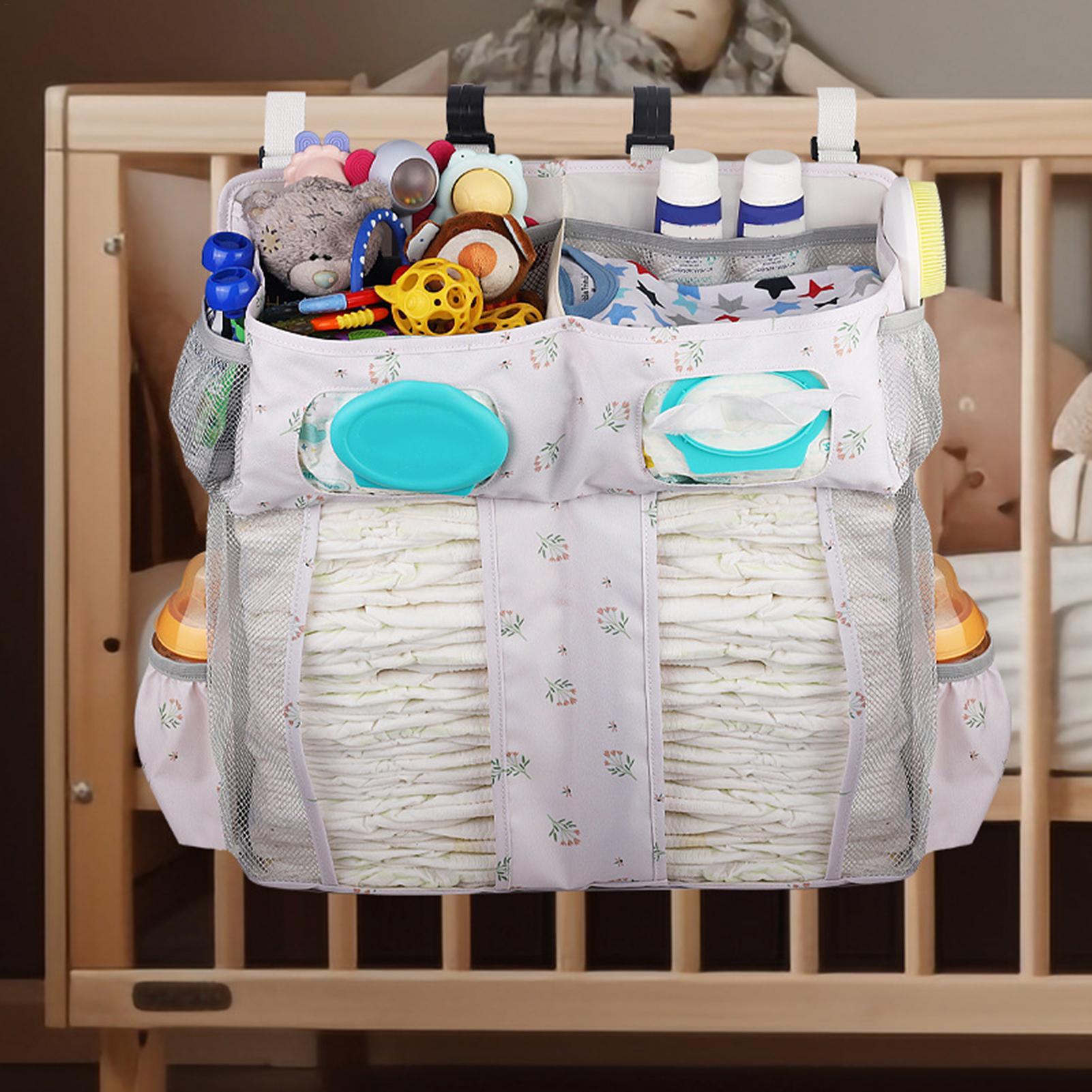 Baby Nursery Crib - แขวนเปลเด็กกระเป๋าทารก Essentiales ผ้าอ้อมผ้าอ้อมสําหรับขวดนมผ้าเช็ดทําความสะอาด Bib Cribs เนอสเซอรี่กระเป๋า