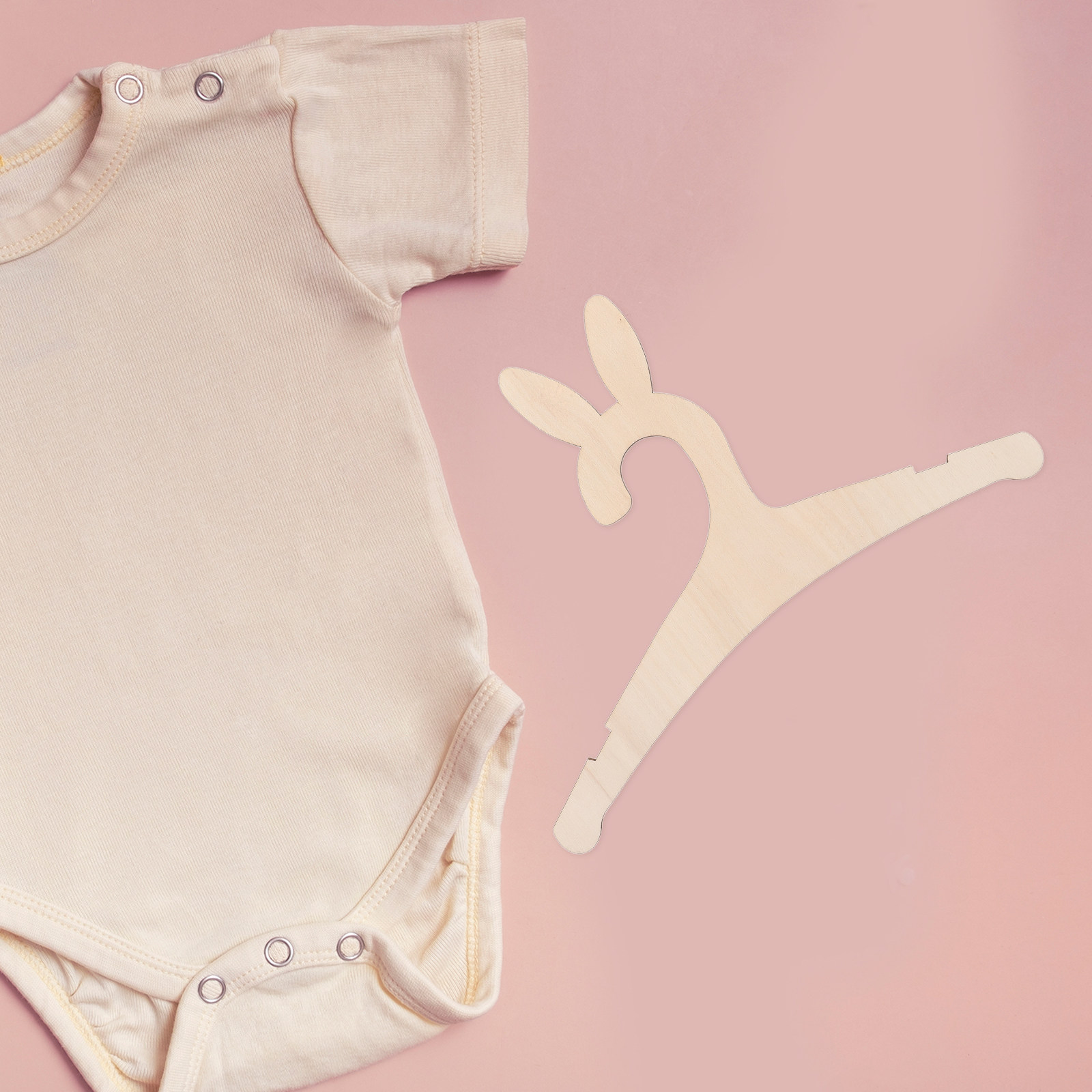 Baby Nursery Room - ไม้แขวนเสื้อเด็ก DIY 5 ชิ้น ลายหูกระต่าย สำหรับตกแต่งห้องเด็กอ่อนและตู้เสื้อผ้า
