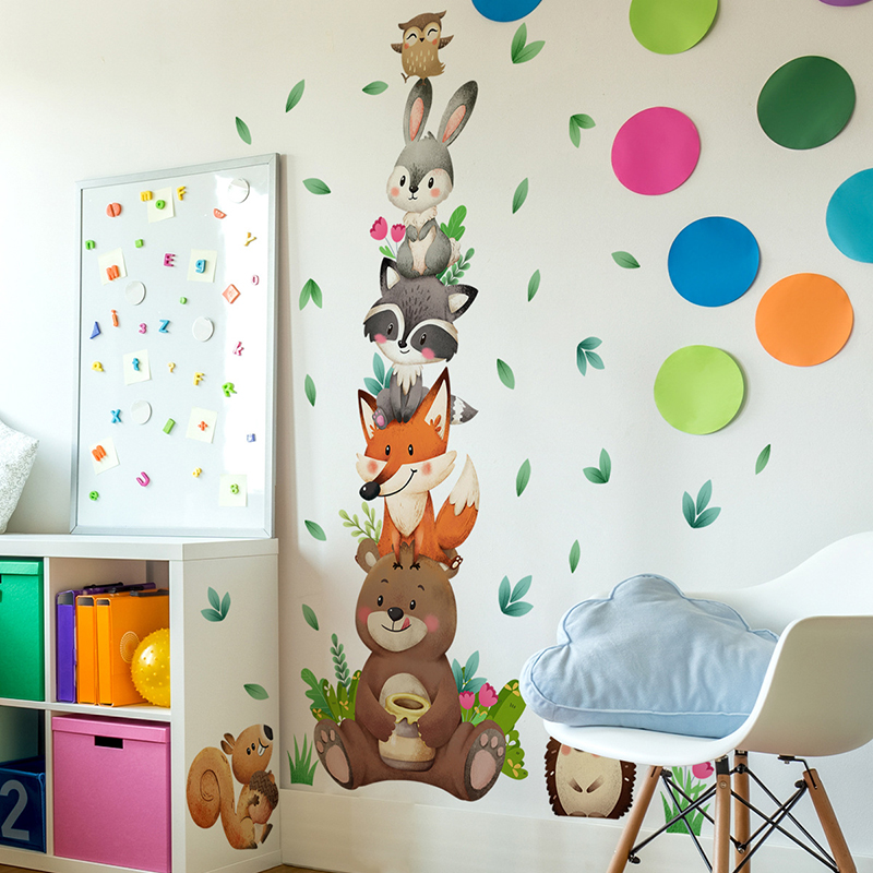 สติ๊กเกอร์ติดผนังลายการ์ตูนสัต - Baby Nursery Vinyl Wall Stickers บทวิจารณ์และราคา