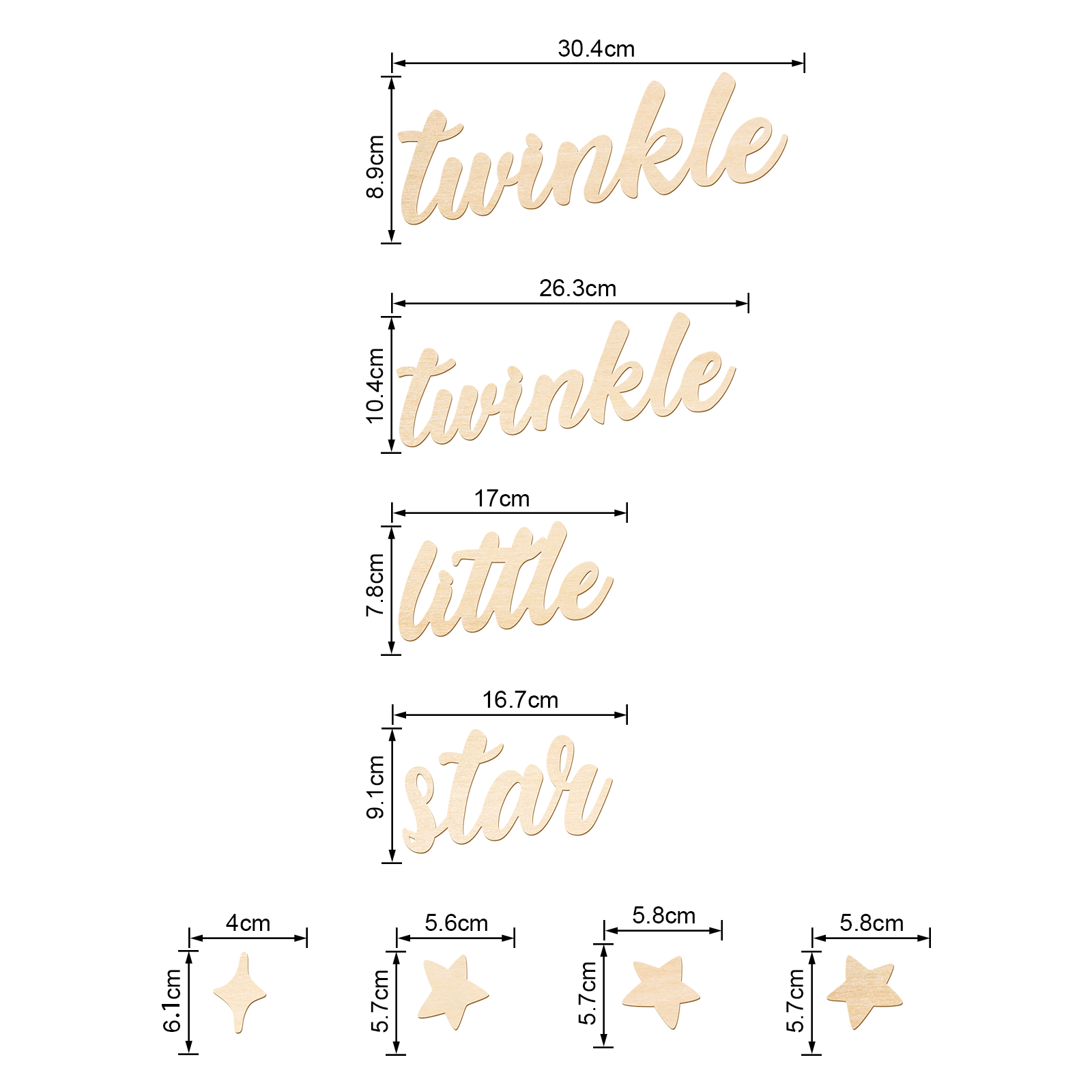 ป้ายไม้ Twinkle Twinkle Little - Baby Nursery Room บทวิจารณ์และราคา