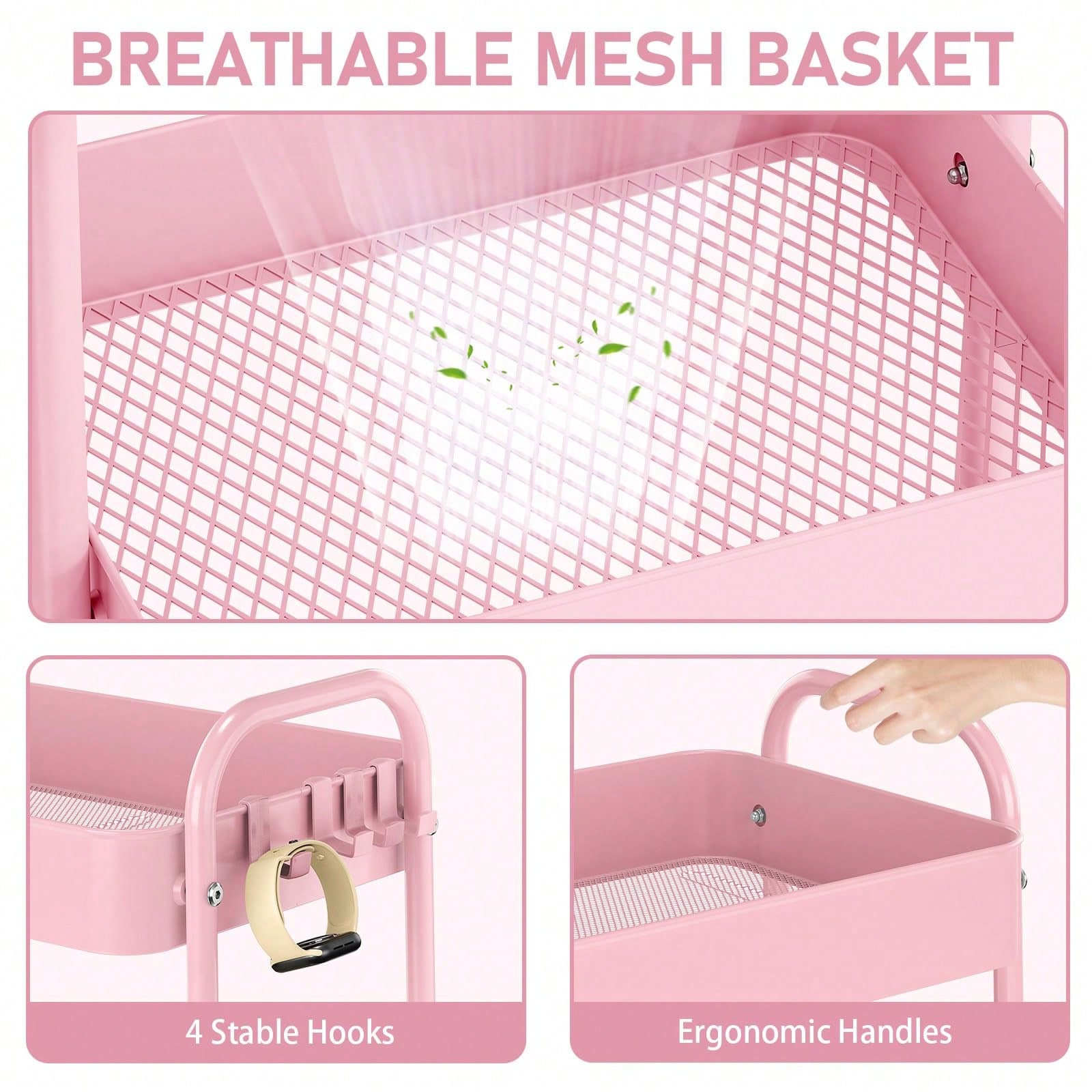 รถเข็นโลหะ 3 ชั้นพร้อมล้อเลื่อ - Baby Nursery Trolley บทวิจารณ์และราคา