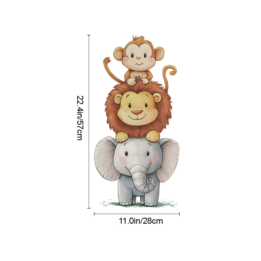 สติ๊กเกอร์ติดผนังรูปสัตว์ป่าแส - Baby Nursery Vinyl Wall Stickers บทวิจารณ์และราคา