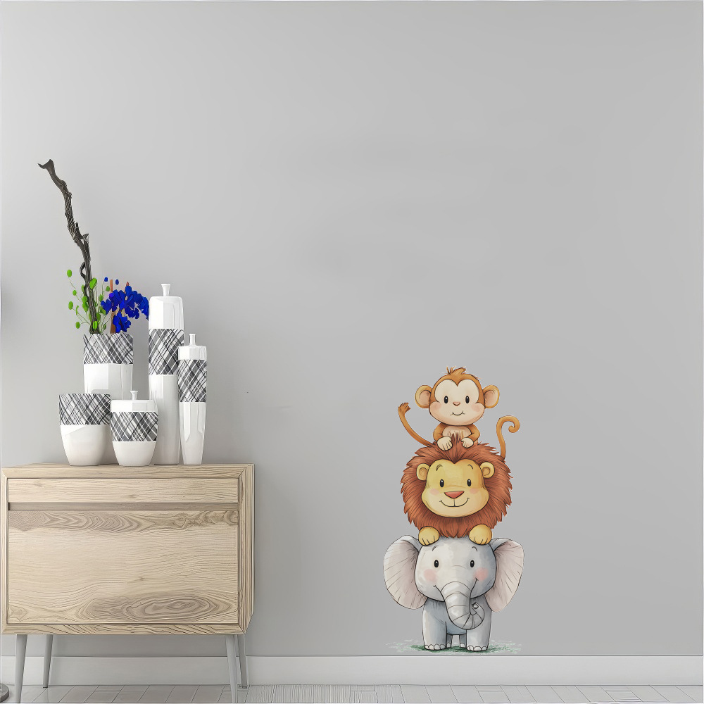สติ๊กเกอร์ติดผนังรูปสัตว์ป่าแส - Baby Nursery Vinyl Wall Stickers บทวิจารณ์และราคา