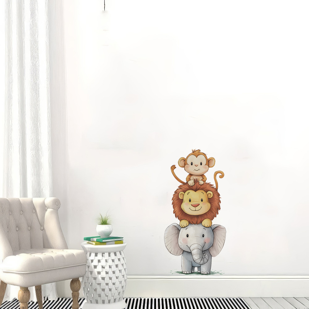 สติ๊กเกอร์ติดผนังรูปสัตว์ป่าแส - Baby Nursery Vinyl Wall Stickers บทวิจารณ์และราคา