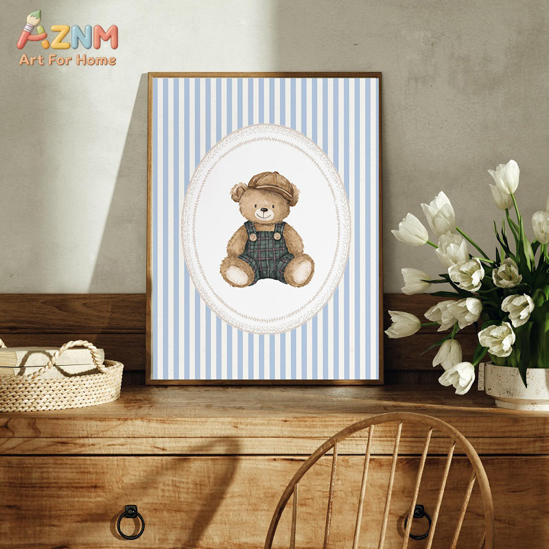 ภาพวาดสีน้ำลายหมีเท็ดดี้สำหรับ - Baby Nursery Set Furniture บทวิจารณ์และราคา