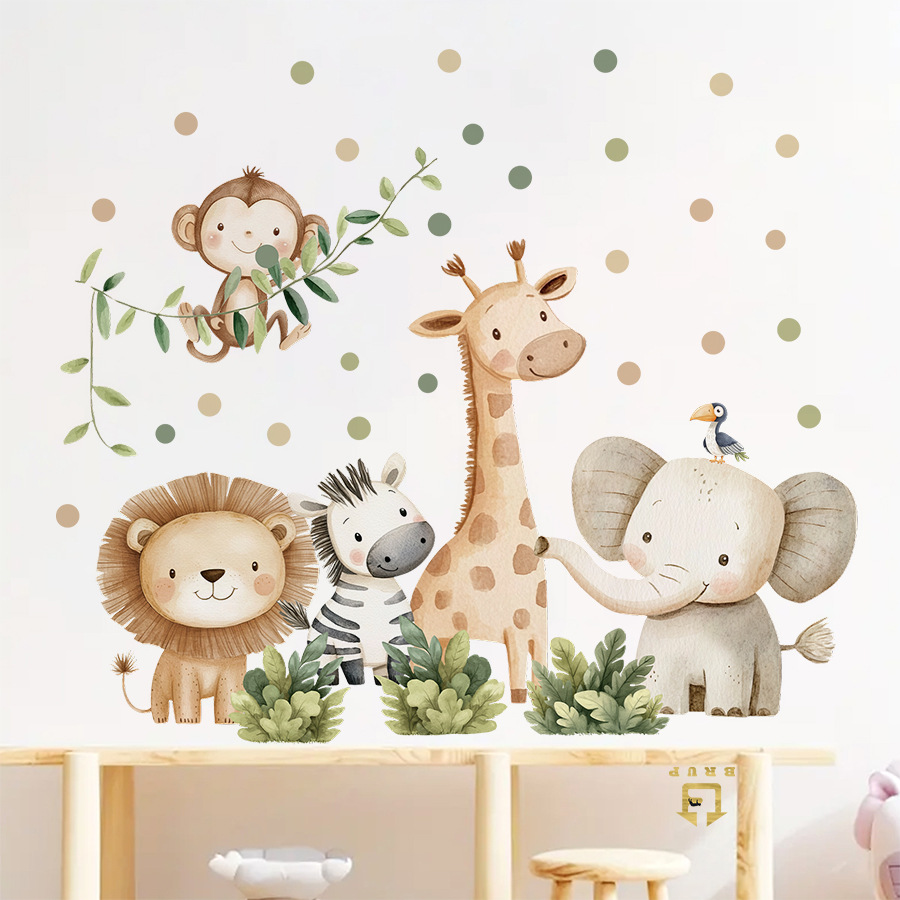 Boho สัตว์ป่าสติ๊กเกอร์ติดผนัง - Baby Nursery Set Furniture บทวิจารณ์และราคา