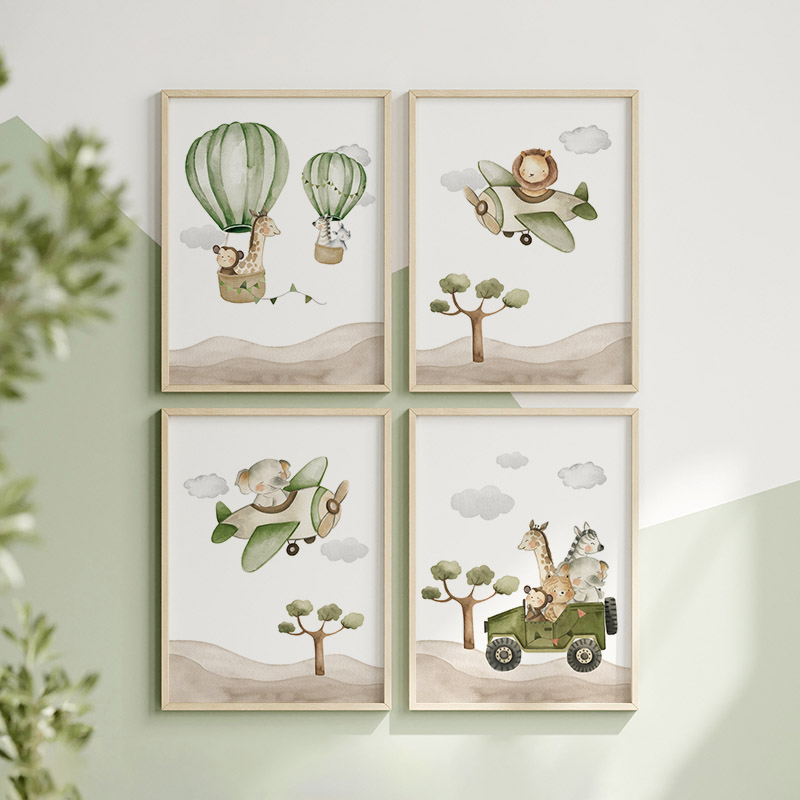 1 ชิ้น ภาพพิมพ์บนผ้าใบ รูปบอลล - Baby Nursery Giraffe บทวิจารณ์และราคา
