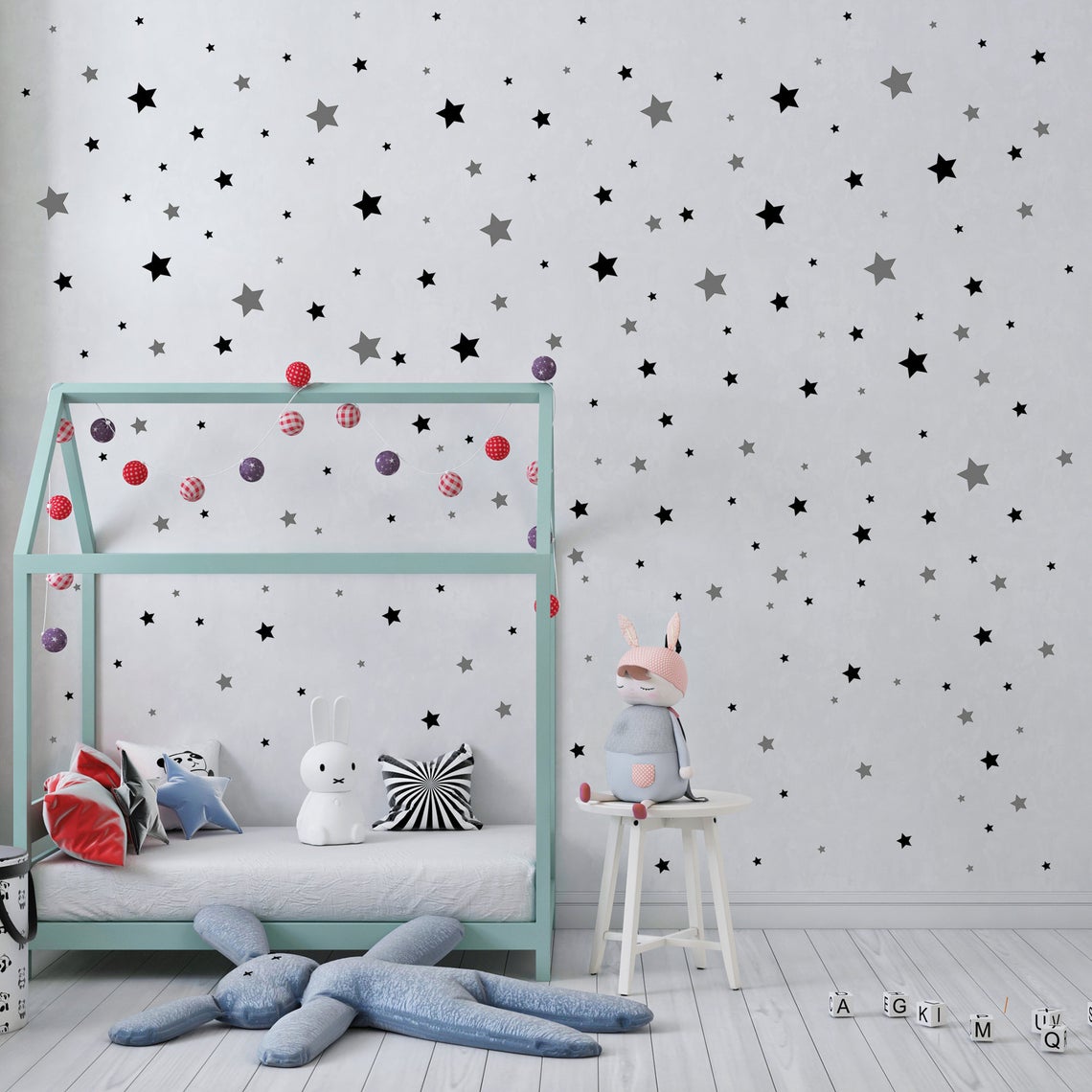 การ์ตูน 65 ชิ้น Star สติ๊กเกอร - Baby Nursery Set Furniture บทวิจารณ์และราคา