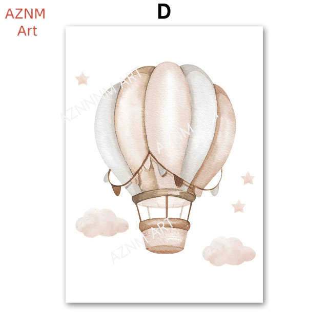 โปสเตอร์รูปช้าง บอลลูน สายรุ้ง - Baby Nursery Room บทวิจารณ์และราคา