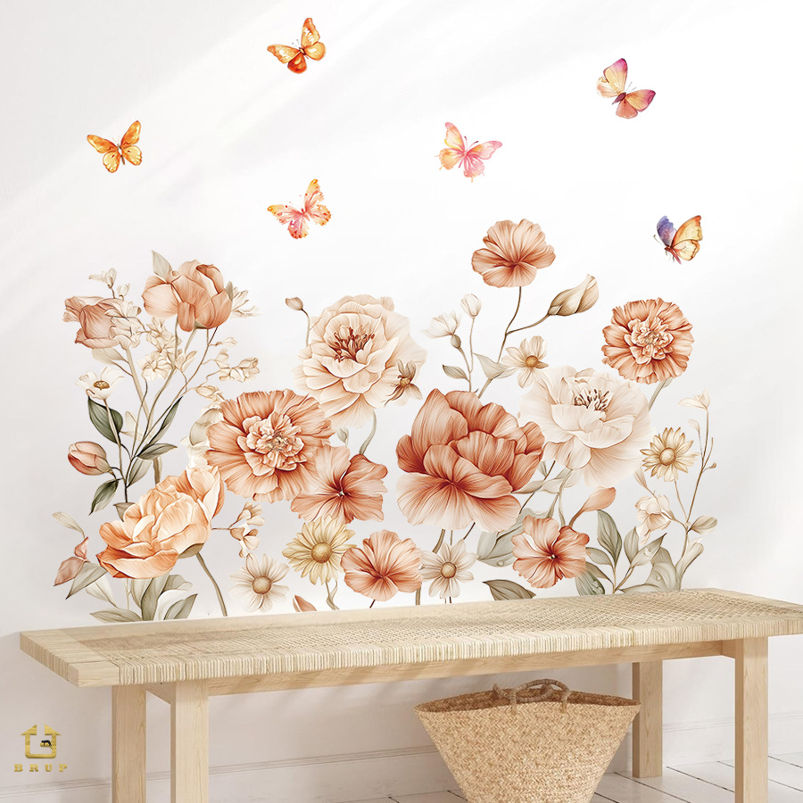 Boho ดอกไม้สีน้ําสติ๊กเกอร์ติด - Baby Nursery Plants บทวิจารณ์และราคา