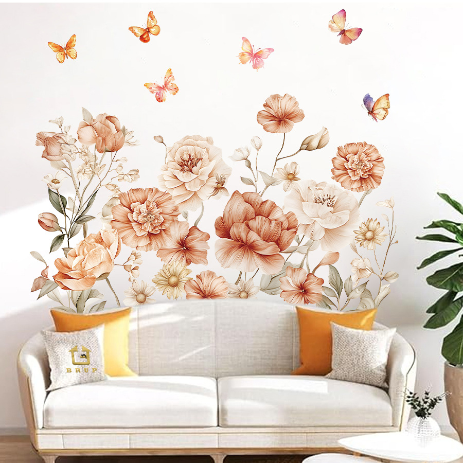 Boho ดอกไม้สีน้ําสติ๊กเกอร์ติด - Baby Nursery Plants บทวิจารณ์และราคา
