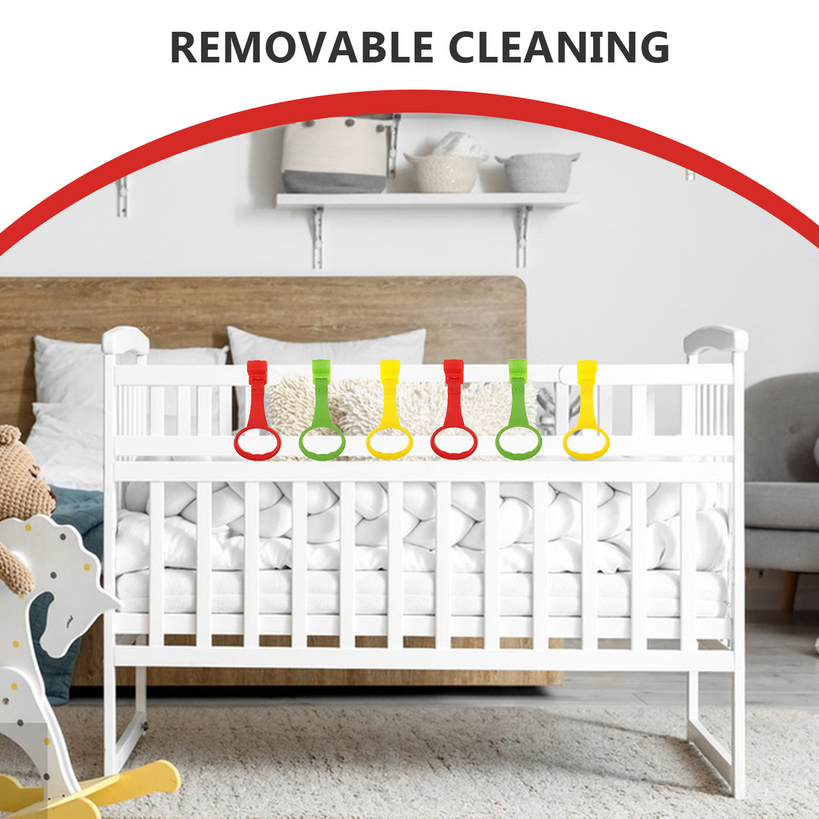 ห่วงแขวนเปลเด็ก 6 ชิ้น สำหรับเ - Baby Nursery Crib บทวิจารณ์และราคา