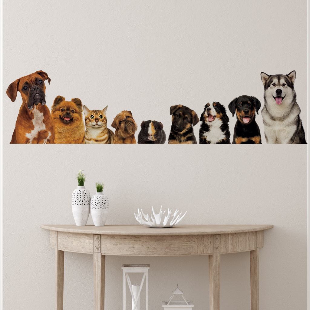 C30 #9น่ารักแมวและสุนัขสติ๊กเก - Baby Nursery Vinyl บทวิจารณ์และราคา