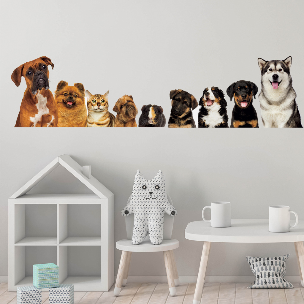 C30 #9น่ารักแมวและสุนัขสติ๊กเก - Baby Nursery Vinyl บทวิจารณ์และราคา