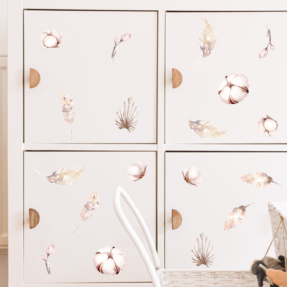 Boho แห้งใบผ้าฝ้าย Botanical ส - Baby Nursery Plants บทวิจารณ์และราคา