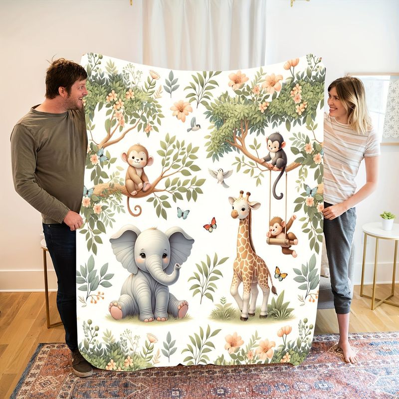 VIKAMA ผ้าห่มเด็กสัตว์ป่าสีน้ำ - Baby Nursery Giraffe บทวิจารณ์และราคา