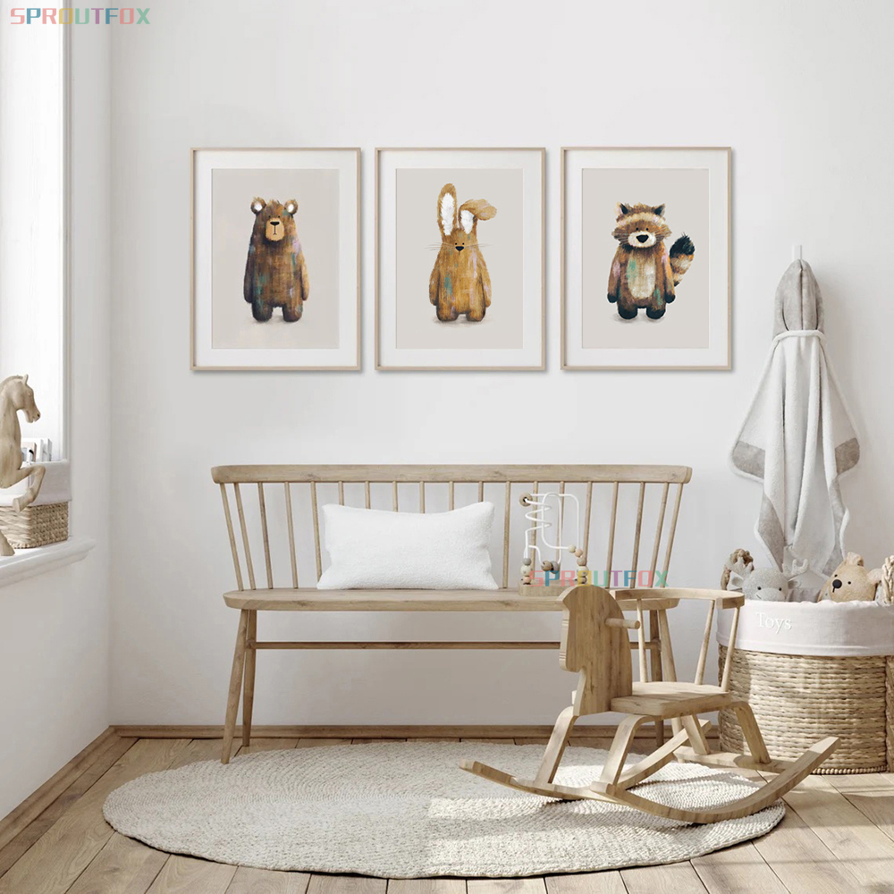 ยีราฟ สิงโต ช้าง ภาพพิมพ์บนผ้า - Baby Nursery Giraffe บทวิจารณ์และราคา
