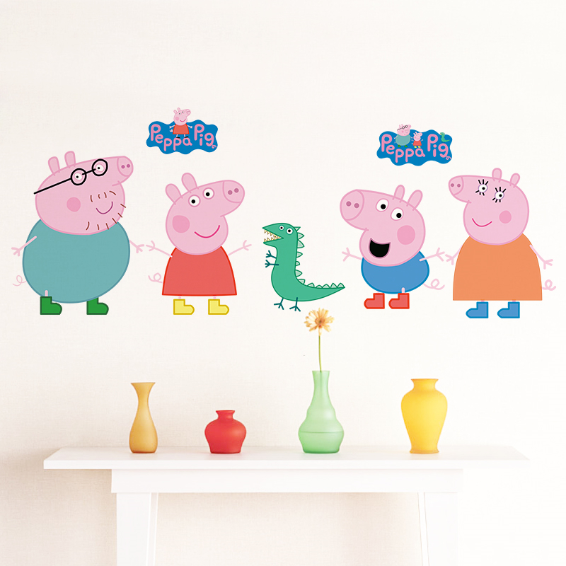การ์ตูนเป๊ปป้าพิกสติ๊กเกอร์ติด - Baby Nursery Vinyl บทวิจารณ์และราคา