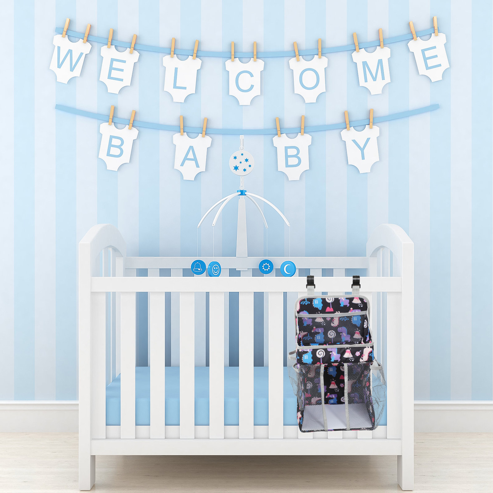 กระเป๋าใส่ผ้าอ้อม ที่เก็บของใน - Baby Nursery Crib บทวิจารณ์และราคา