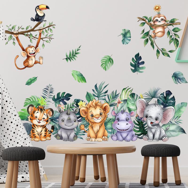 สติ๊กเกอร์ติดผนังรูปสัตว์ป่าแส - Baby Nursery Vinyl Wall Stickers บทวิจารณ์และราคา