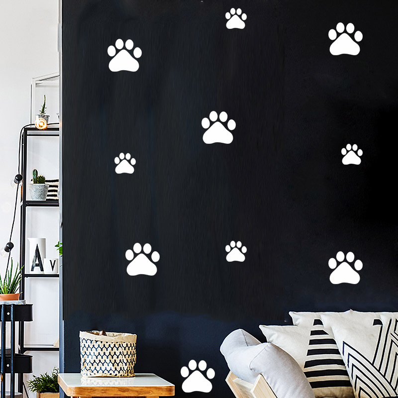 การ์ตูนสุนัข Cat PAW พิมพ์สติ๊ - Baby Nursery Vinyl บทวิจารณ์และราคา
