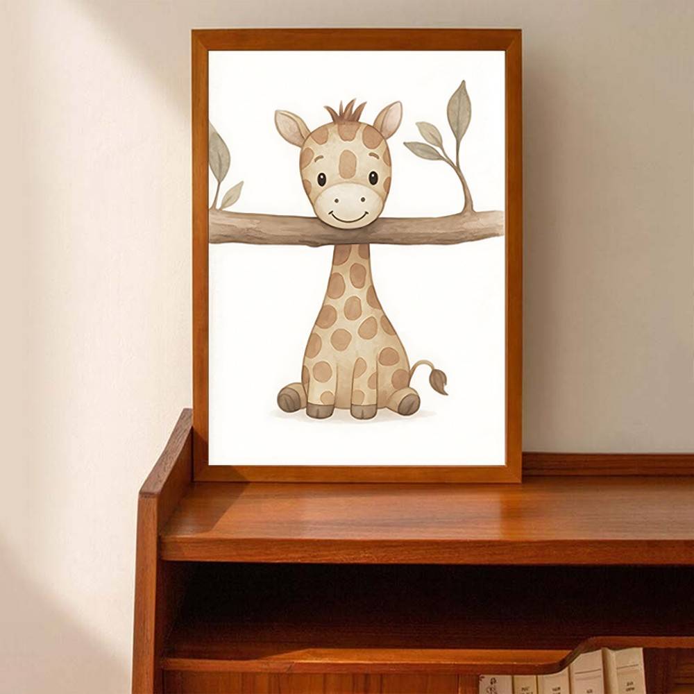 ภาพศิลปะติดผนังลายสัตว์น่ารักส - Baby Nursery Wallpaper Neutral บทวิจารณ์และราคา