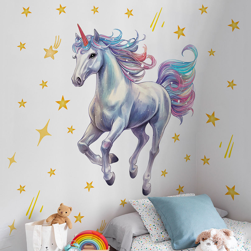 สติ๊กเกอร์ติดผนังลายการ์ตูนดาว - Baby Nursery Vinyl Wall Stickers บทวิจารณ์และราคา