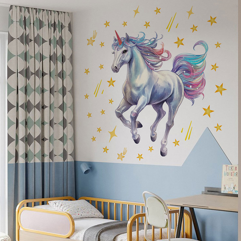 สติ๊กเกอร์ติดผนังลายการ์ตูนดาว - Baby Nursery Vinyl Wall Stickers บทวิจารณ์และราคา