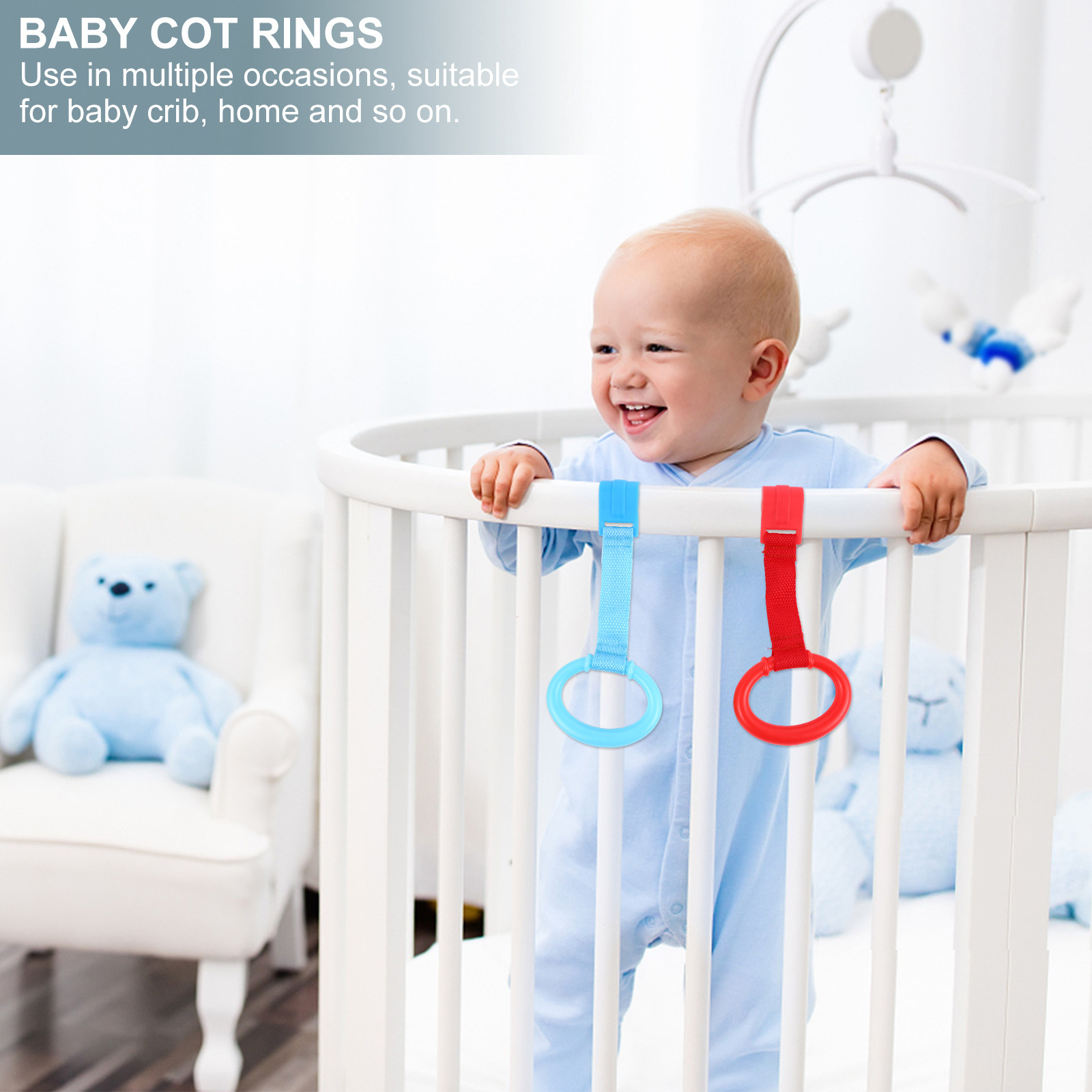 4 ชิ้น ห่วงจับสำหรับเตียงเด็ก  - Baby Nursery Crib บทวิจารณ์และราคา