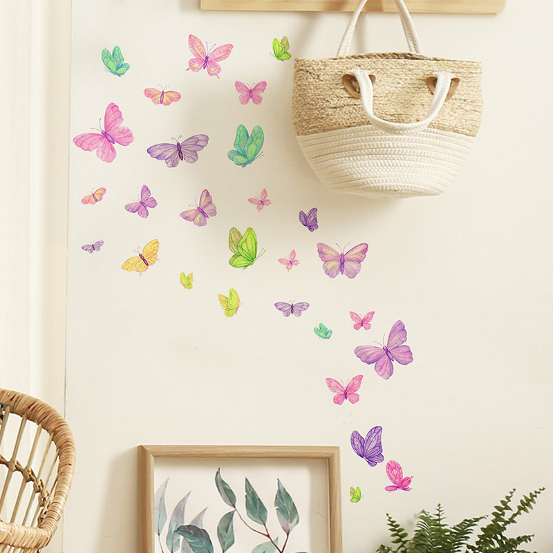 โรแมนติกผีเสื้อสติ๊กเกอร์ติดผน - Baby Nursery Vinyl บทวิจารณ์และราคา