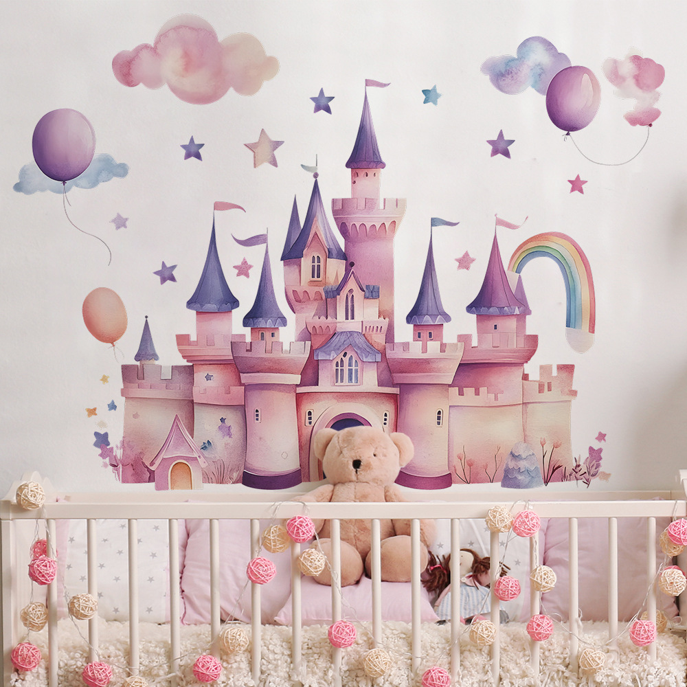 สติ๊กเกอร์ติดผนังปราสาทสีชมพูเ - Baby Nursery Vinyl บทวิจารณ์และราคา