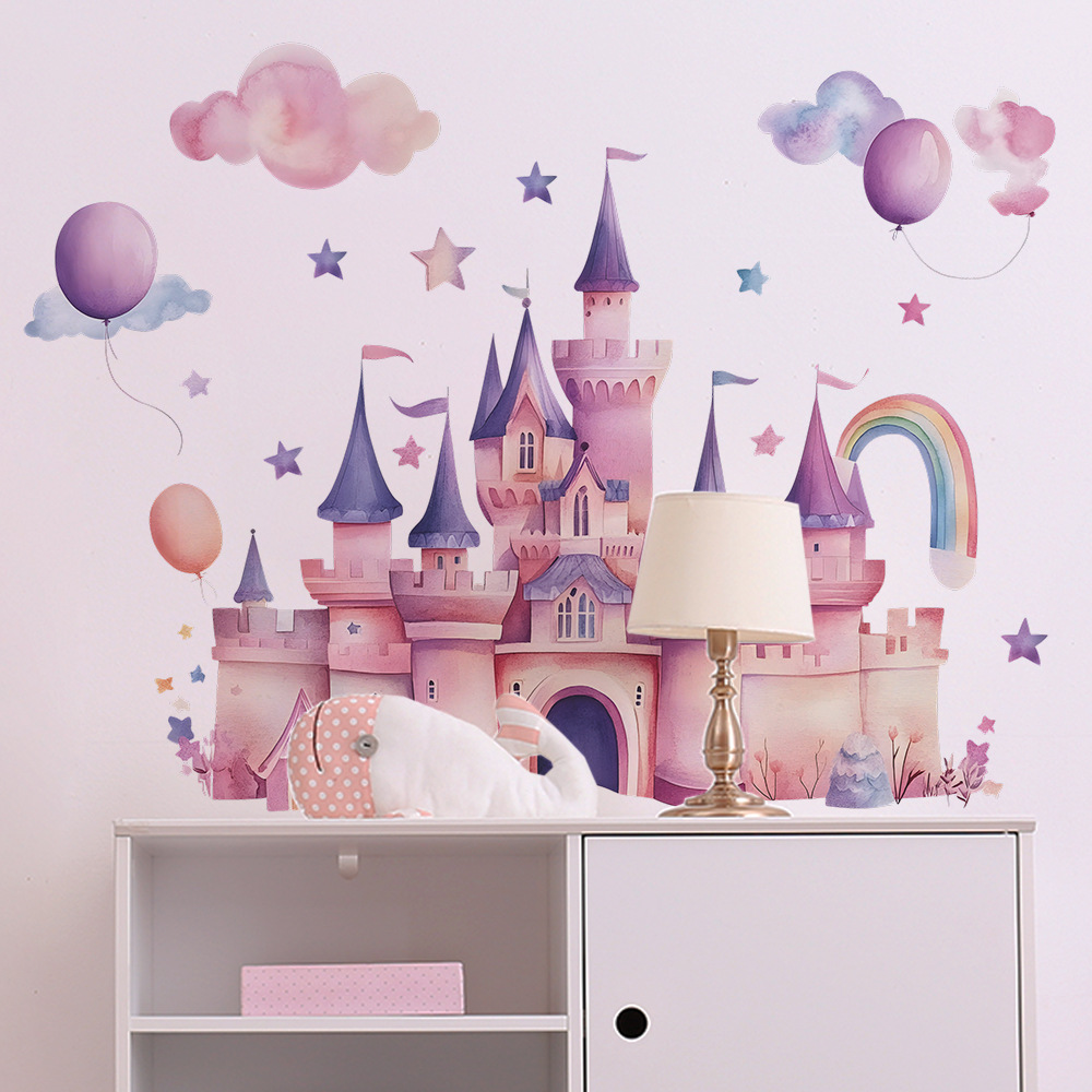 สติ๊กเกอร์ติดผนังปราสาทสีชมพูเ - Baby Nursery Vinyl บทวิจารณ์และราคา