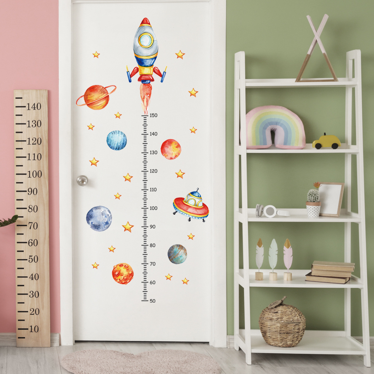 การ์ตูน Planet Rocket การวัดคว - Baby Nursery Vinyl บทวิจารณ์และราคา