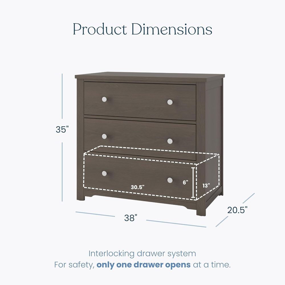 ตู้ลิ้นชัก Harmony 3-Der พร้อม - Changing Table Topper บทวิจารณ์และราคา