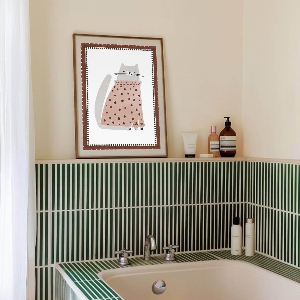 โปสเตอร์เด็กสไตล์โบโฮลายแมวน่า - Baby Nursery Wallpaper Neutral บทวิจารณ์และราคา