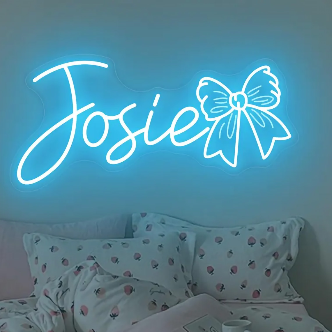 ป้ายไฟนีออนรูปโบว์พร้อมชื่อสำห - Baby Nursery Room บทวิจารณ์และราคา