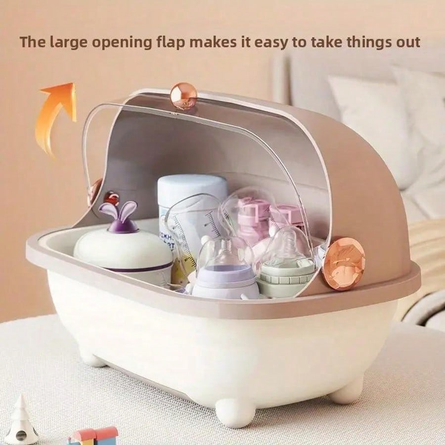 กล่องเก็บขวดนมเด็กแบบมีฝาปิดใส - Baby Nursery Unit บทวิจารณ์และราคา