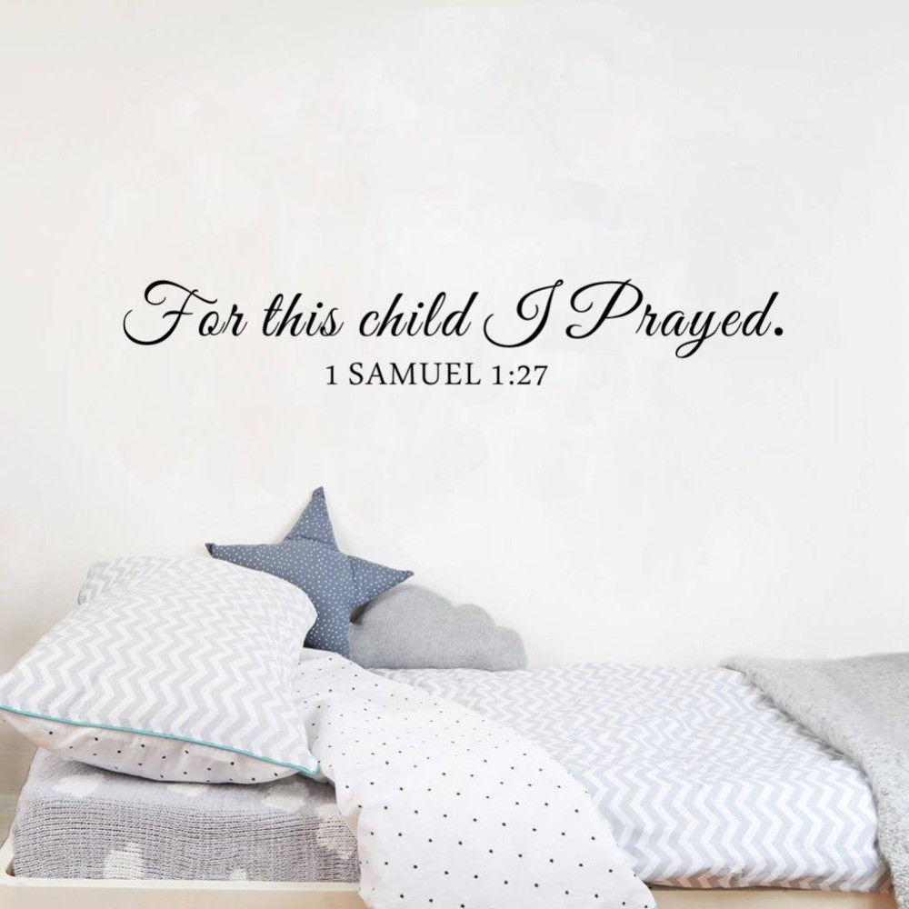 สำหรับเด็กอธิษฐาน Samuel Quote - Baby Nursery Vinyl Wall Stickers บทวิจารณ์และราคา