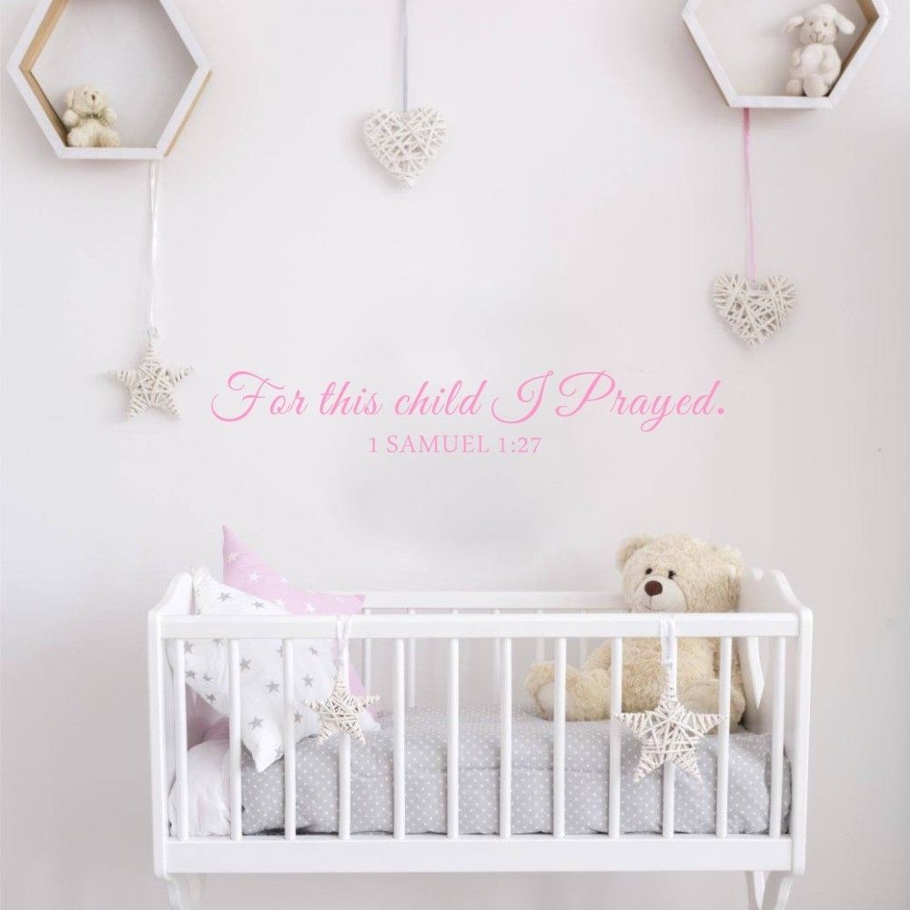 สำหรับเด็กอธิษฐาน Samuel Quote - Baby Nursery Vinyl Wall Stickers บทวิจารณ์และราคา