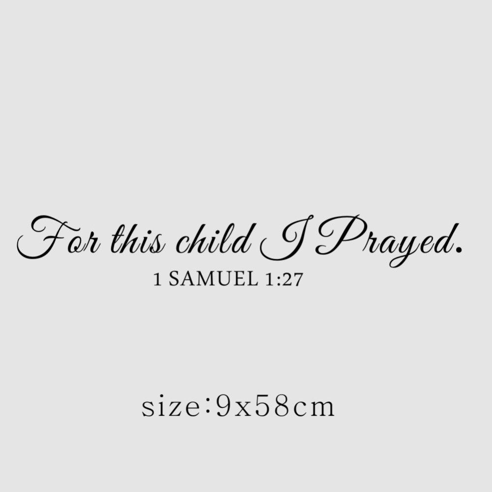 สำหรับเด็กอธิษฐาน Samuel Quote - Baby Nursery Vinyl Wall Stickers บทวิจารณ์และราคา