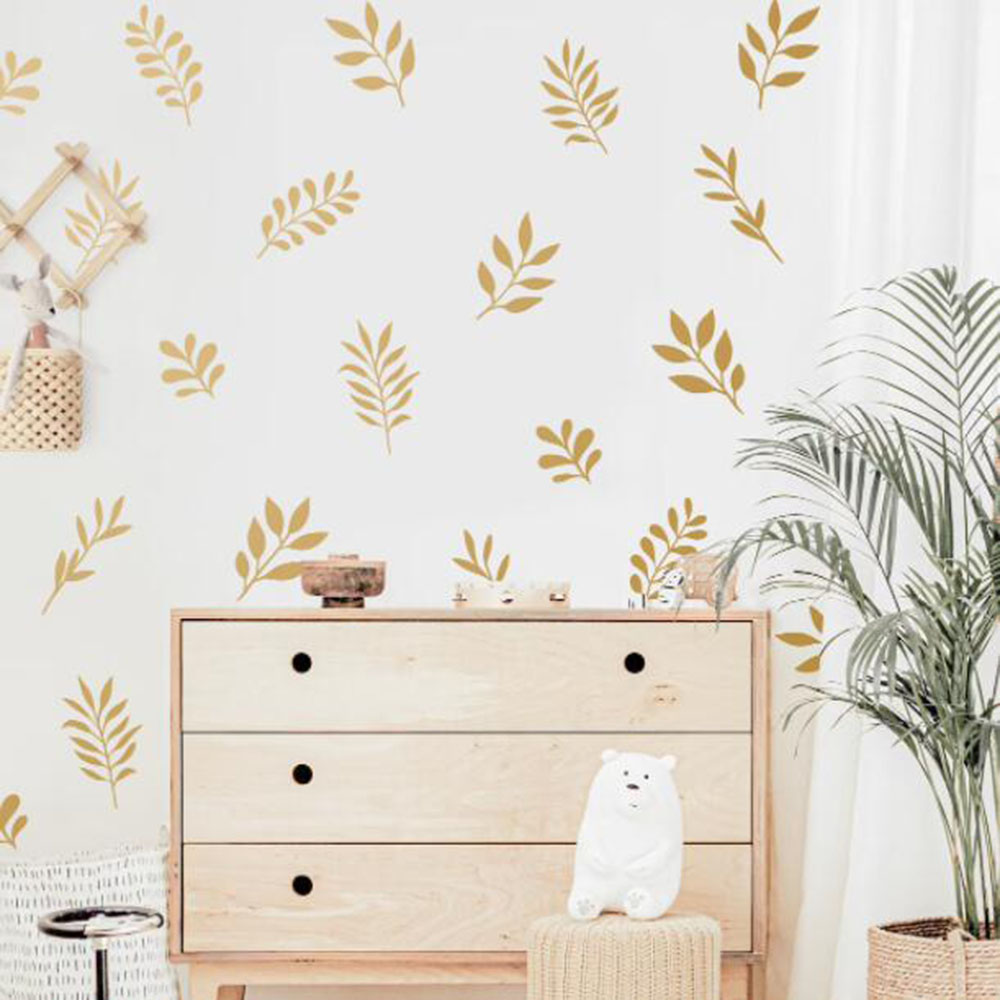 41 ชิ้น Botanical Leaf สติ๊กเก - Baby Nursery Vinyl Wall Stickers บทวิจารณ์และราคา