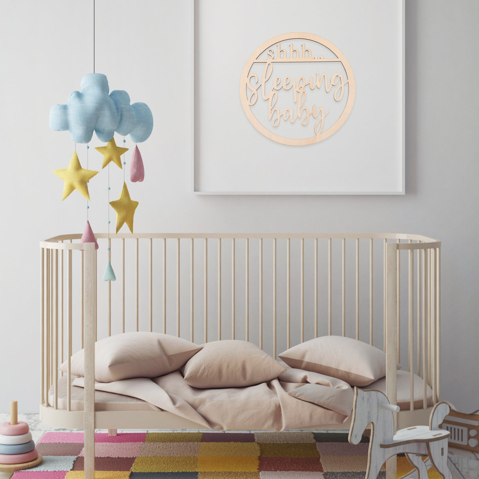 ป้ายแขวนประตูไม้กลวงสำหรับตกแต - Baby Nursery Hangers บทวิจารณ์และราคา